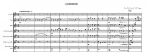 score of Contentment, World Premiere in 2 weeks