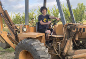 Alan also drives the tractor